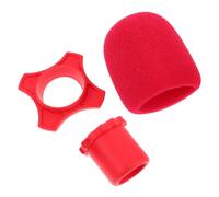 ELAYARD Kit de Protection Microphone Mousse Vent avec Anneau Silicone Antidérapant et Manchon Support pour Micro Main Bruit et Stabilité Sonore pour Karaoké Ktv