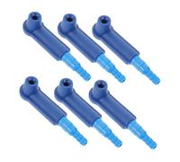 ELAYARD Kit de Purge de Freins 6pcs Connecteur de Remplissage de Liquide de Frein en Abs Léger et Compact pour Entretien Automobile Simple D'utilisation Bleu
