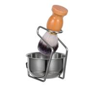 ELAYARD Kit de Rasage Complet avec Brosse Douce et Bol à Poignée pour Soin Barbe Homme Ensemble Pratique pour Nettoyage Visage et Mélange Crème Accessoire Élégant et Fonctionnel