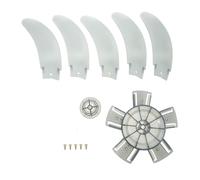 ELAYARD Lame de Ventilateur Renforcée Pales pour Ventilateur Pied Silencieux Rechange Table ou Mural Gris Transparent