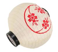 ELAYARD Lanterne Japonaise Suspendue en Tissu Beige 30 CM Lot de 3 - Décoration Japonaise Étanche pour Sushi et Restaurant Asiatique Lampe D’Extérieur et Intérieur Authentique