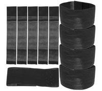 ELAYARD Lot de 10 Brassards de Deuil Noirs Élastiques 5x30 Cm Fermeture Auto-agrippante, Brassard Funéraire pour Cérémonie Commémorative, Adapté Football, Police et Usage Sportif