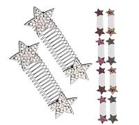 ELAYARD Lot de 10 Pinces à Cheveux Invisibles Multicolores Peignes Légers et Extensibles pour Chignon Fixation Forte et Discrète Accessoires Coiffure Femme pour Usage Quotidien et