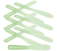 ELAYARD Lot de 10 Spatules Ergonomiques en Silicone Vert, Longues et Polyvalentes pour Mélanger Masques Faciaux, Fond de Teint et Cosmétiques - Outil de Beauté Professionnel Réutilisable