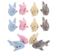 ELAYARD Lot de 12 Pendentifs Porte-Clés Requin en Peluche Mignons Petit Animal Marin Coloré Assorti Breloques Décoratives pour Paquet à Dos Paquet à Main et Voitures Accessoires Fête