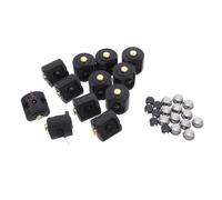 ELAYARD Lot de 12 sets de Capuchons Métalliques Argentés pour Interrupteur de Lampe Torche Mini-Bouton-Poussoir Étanche Joint D’Étanchéité Protection Anti-Poussière Accessoires