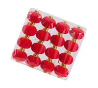 ELAYARD Lot de 16 Lanternes Rouges en Tissu Floqué et Plastique pour Décoration Nouvel an Chinois, Accessoires Suspendus Attractifs pour Fête Intérieure et Extérieure Plusieurs Styles