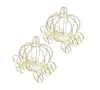 ELAYARD Lot de 2 Boîtes à Bonbons en Métal Style Carrosse Citrouille, Décoration Halloween et Mariage, Petites Boîtes Délicates pour Rangement de Friandises et Douceurs Festives