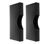 ELAYARD Lot de 2 Boîtes à Moufles en Plastique Noir Taille L Distributeur à Extraction Rapide Simple Face Organiseur de Moufles Jetables et Mouchoirs pour Bureau Laboratoire la