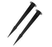 ELAYARD Lot de 2 Piquets de Sol pour Lampes Solaires, Piquets D’éclairage Paysager en Métal Solide, Fixation Sécurisée par Vis, Compatible Spots Extérieurs Jardin Terrasse, Usage