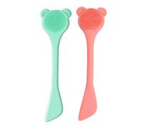 ELAYARD Lot De 2 Set De Brosses Nasales En Silicone Petit Format Nettoyage En Profondeur Brosse Pour Points Noirs Visage Et Nez Soins Quotidiens Couleurs Vert Et Orange