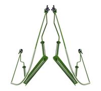 ELAYARD Lot de 2 Supports Réglables Sans Utilisation des Mains pour Harmonica 10 Trous Cadre Métallique Vert Support de Manche Professionnel pour Musiciens en Concert et Studio