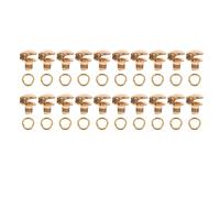 ELAYARD Lot de 20 Crochets en Laiton pour Lacets Accessoires pour Fixation et Décoration de Lacets de Chaussures Adaptés aux Chaussures et Bricolage