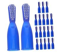 ELAYARD Lot De 20 Mini Brosses à Dents De Prison, Brosses Portables En Plastique, Demi-doigt, Usage Sanitaire Sécurisé Pour Détenus, Légères Et Douces Pour Gencives, Hygiène En Établissement
