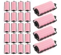 ELAYARD Lot de 24 Bigoudis en Mousse Rose Diamètre 35 CM Flexibles et Confortables pour Cheveux Bouclés et Fins Bigoudis Éponge pour Coiffage sans Chaleur à Domicile Voyage