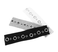 ELAYARD Lot de 3 Bandeaux Extensibles Punk à Œillets Ajourés - Bandeaux Larges Vintage en Tissu Léger - Accessoires de Coiffure Unisexes pour Festivals Fêtes et Style Rock Décontracté