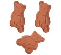 ELAYARD Lot de 3 Disques Adoucisseurs en Céramique Ours, Régulateurs D’humidité pour Conservation Sucre Brun, Biscuits et Fruits Secs, Accessoires la Cuisine Polyvalents pour Garde-manger