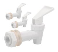 ELAYARD Lot de 3 Robinets de Seau Professionnel en Plastique, Becs Verseurs Étanches Compatibles Fontaines à Eau et Distributeurs de Boissons, Robinet de Remplacement Pratique Joint pour