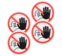 ELAYARD Lot de 4 Autocollants D’avertissement «ne Pas Toucher» Adhésifs, Panneaux de Sécurité Industriels Solide, Étiquettes de Signalisation pour Prévention D’accidents en Milieu