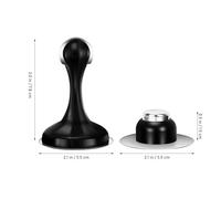 ELAYARD Lot de 4 Butoirs de Porte Magnétiques sans Perçage en Acier Inoxydable Noir Maintien Sécurisé pour Mur et Sol Butées Robustes pour Usage Domestique et Professionnel Protection