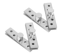 ELAYARD Lot de 4 Charnières Invisibles Pivotantes pour Porte en Acier Inoxydable 360° Rotation, Charnières Dissimulées à Pivot Central, Finition Acier Brossé, Petite Taille, Quincaillerie
