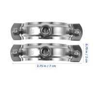 ELAYARD Lot de 4 Colliers de Serrage en Acier Inoxydable Support de Fixation de Tuyaux Ø50Mm Clip d'Irrigation Anti-Fuite pour Plomberie et Tuyauterie Adapté pour Tuyaux d'Eau Air et