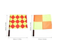 ELAYARD Lot de 4 Drapeaux de Juge de Ligne Haute Visibilité Drapeaux d’Arbitre à Motif Quadrillé Petit et Grand Format Légers et Portables pour Football Rugby et Compétitions