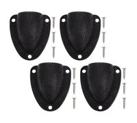 ELAYARD Lot de 4 Grands Caches-câbles Marins en Nylon Noir avec Vis, Couvercles D'aération Étanches de Coquillage pour Ventilation Bateau, Protection Anti-humidité et Montage Facile,