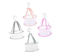 ELAYARD Lot de 4 Paniers de Séchage Filet 20 Cm pour Éponges Cosmétiques et Pinceaux de Maquillage Salle de Bain Multifonction Couleurs Assorties (gris, Rose, Rose Clair, Vert Matcha