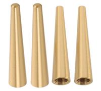 ELAYARD Lot de 4 Rehausses Décoratives en Laiton Coniques 60 MM pour Meubles Pieds Dorés pour Plateaux en Bois Supports Stables pour Planches à Découper et Présentoirs à Bijoux