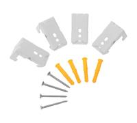 ELAYARD Lot de 4 Supports de Fixation en Métal pour Rail de Rideau 22 MM Compatibles Stores Romains Installation Haut et Côté Accessoires de Réparation pour Stores Enrouleurs