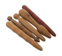 ELAYARD Lot de 5 Bâtons de Massage en Bois pour Points D'acupression, Outil Manuel de Réflexologie des Méridiens, Massage Shiatsu Corps Complet, Stimulation Précise des Pieds, Nuque