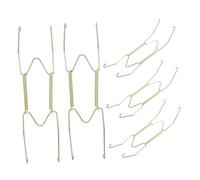 ELAYARD Lot de 5 Crochets Pivotants Cuisine en Acier Inoxydable Forme W Ressort Invisible, Support Mural Robuste pour Assiettes, Installation Facile pour Usage Domestique