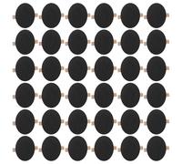 ELAYARD Lot de 50 Mini Tableaux Noirs en Bois Ronds avec Pince Porte-mémo, 50 Pièces, Accessoires Bureau Multifonction pour Notes, Pense-bêtes et Mémos, pour Organisation et Affichage