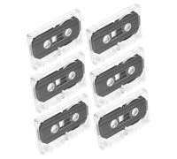 ELAYARD Lot de 6 Cassettes Audio Vierges 60 Bandes Audio Vides Enregistrables Boîtier Transparent Compatibles Enregistreurs Microcassettes pour Enregistrement Portable