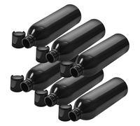 ELAYARD Lot de 6 Flacons de Voyage 250 Ml, Bouteilles Rechargeables Noires, Anti-Fuite, Réutilisables, pour Shampooing et Lotion, Outdoor