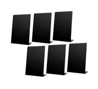 ELAYARD Lot de 6 Mini-Tableaux Noirs Effaçables 152X210 MM Panneaux d'Affichage à la Craie pour Restaurant Étiquettes de Prix Réutilisables Supports de Table pour Buffets Mariages et