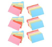 ELAYARD Lot de 6 set de Intercalaires à Onglets Numérotés Format A6 Séparateurs de Fichiers en Papier Coloré à Six Trous pour Classeur Carnet Agenda Organisation Bureau et Études