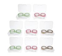 ELAYARD Lot de 8 Boîtes à Lentilles de Contact Double Compartiment Porte-Lentilles Portable Étanche Joint Anti-Fuite Matériau Solide pour Voyage et Usage Quotidien