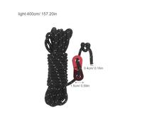 ELAYARD Lot de 8 Cordes de Haubanage Réfléchissantes 4 MM Cordes D’Arrimage Noires Renforcées Coupe-Vent avec Tendeurs Réglables pour Camping Randonnée et Fixation de Tentes en