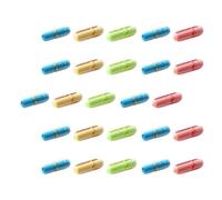 ELAYARD Lot de 99 Capsules Transparentes Colorées Papier à Écrire, Flacons de Messages pour Bouteille à Souhaits, Présent DIY Saint-Valentin et Anniversaires, Décoration Originale