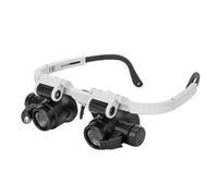 ELAYARD Loupe Binoculaire LED Montée Tête 8x/15x/23x Lentilles Rétractables en Abs et Métal pour Réparation Montres, Bijoux et Lecture Usage Professionnel