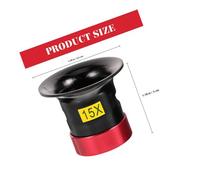 ELAYARD Loupe Frontale 15x pour Réparation De Montres, Loupe De Bijoutier en Métal Lentille en Verre, Outil Précis pour Travaux De Près, Usage Horloger Et Bijouterie Professionnelle