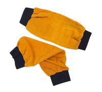 ELAYARD Manchons de Soudage Cuir Résistants Chaleur et Étanches Manches de Protection Antibrûlure avec Doublure Confortable Manchette Élastique Ajustable pour Travail Industriel et Soudure