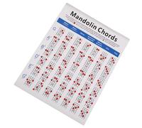 ELAYARD Mandolin Chord Chart Large Plate Paper Lightweight Mandolin Exercise Diagram For Beginners Portable Training Tool
