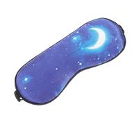 ELAYARD Masque De Sommeil Lesté En Soie Véritable Imprimée Réglable Pour Femmes Usage Domestique Et Voyage Thérapie Chaude Et Froide Pleine Étoile