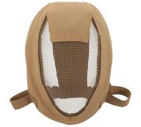 ELAYARD Masque Intégral de Protection Faciale en Maille D’Acier Réglable Couleur Boue, Garde Respirante pour Escrime et Jeux D’extérieur, Accessoire Militaire Léger et Résistant