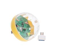 ELAYARD Mini Lampe Disco LED USB Portable Boule Facette Rotative à Détection Sonore Éclairage Dj pour Fêtes Karaoké Bar et
