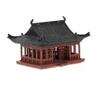 ELAYARD Miniature Pavillon Asiatique Zen Statue Temple Chinois pour Décoration Jardin Bonsaï Ornement Micro Paysage Aquarium Accessoire Pot de Fleurs Chinois Élément Paisible pour Bureau