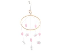 ELAYARD Mobile Berceau Fille Décoratif Boules Feutrées Pastel Carillon Apaisant pour Chambre Garçon Fille Décoration Suspendue Élégante pour Nurserie et Boutique Enfantine